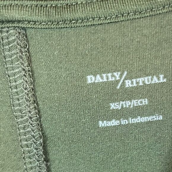 Daily Ritual Green V-Neck Sleeveless Dress, Size XS, NWT - Picture 6 of 7